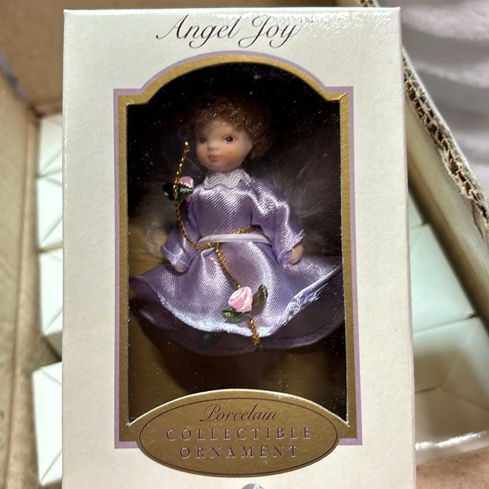 10 Vintage QVC Angel Joy Porcelain Collectible Ornaments
